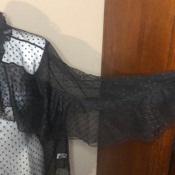 NWT Ups & downs black sexy lace shirt - Picture 2 of 6